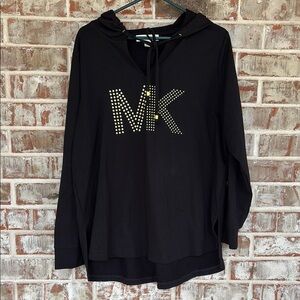 Michael Kors Black Hoodie with Gold MK Logo